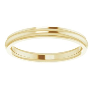 Stepped-Edge Comfort-Fit Half Round Band