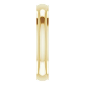 Stepped-Edge Comfort-Fit Half Round Band