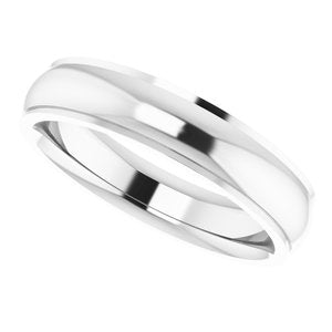 Stepped-Edge Comfort-Fit Half Round Band