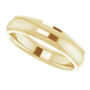 Stepped-Edge Comfort-Fit Half Round Band