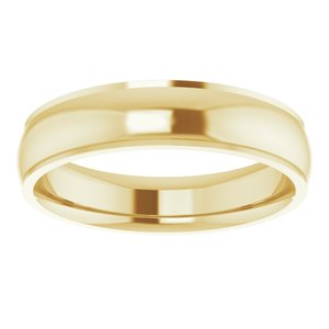 Stepped-Edge Comfort-Fit Half Round Band