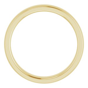 Stepped-Edge Comfort-Fit Half Round Band