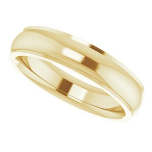 Stepped-Edge Comfort-Fit Half Round Band