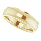 Stepped-Edge Comfort-Fit Half Round Band