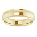Stepped-Edge Comfort-Fit Half Round Band