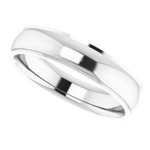 Stepped-Edge Comfort-Fit Half Round Band