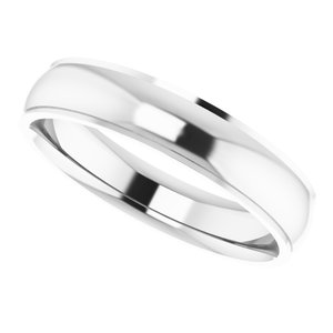 Stepped-Edge Comfort-Fit Half Round Band
