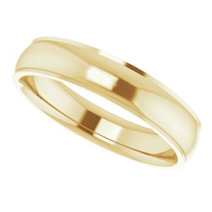 Stepped-Edge Comfort-Fit Half Round Band