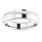 Stepped-Edge Comfort-Fit Half Round Band
