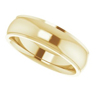 Stepped-Edge Comfort-Fit Half Round Band