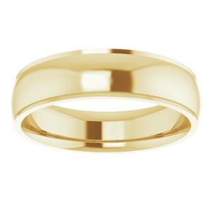 Stepped-Edge Comfort-Fit Half Round Band