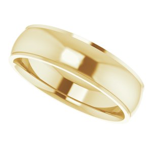 Stepped-Edge Comfort-Fit Half Round Band