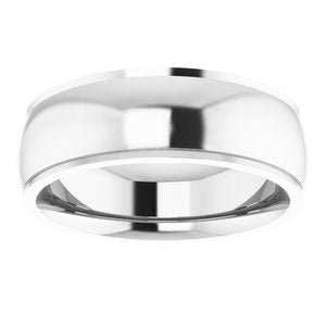 Stepped-Edge Comfort-Fit Half Round Band