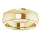 Stepped-Edge Comfort-Fit Half Round Band