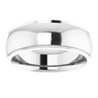 Stepped-Edge Comfort-Fit Half Round Band