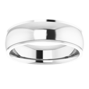 Stepped-Edge Comfort-Fit Half Round Band