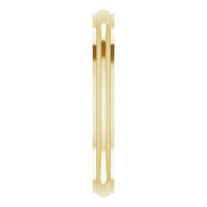 Stepped-Edge Comfort-Fit Half Round Band