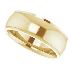 Stepped-Edge Comfort-Fit Half Round Band