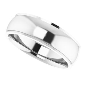 Stepped-Edge Comfort-Fit Half Round Band