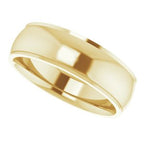Stepped-Edge Comfort-Fit Half Round Band