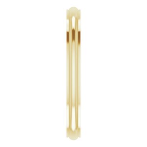 Stepped-Edge Comfort-Fit Half Round Band