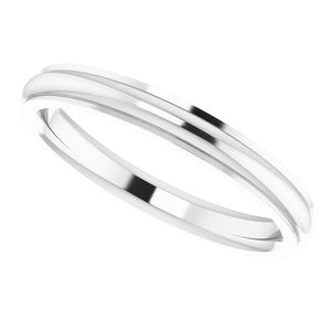 Stepped-Edge Comfort-Fit Half Round Band