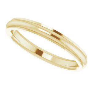 Stepped-Edge Comfort-Fit Half Round Band