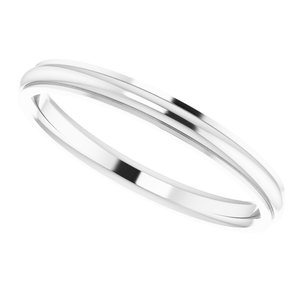 Stepped-Edge Comfort-Fit Half Round Band