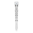 Milgrain Sculptural Three-Stone Anniversary Band