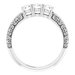 Milgrain Sculptural Three-Stone Anniversary Band