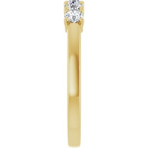 Sculptural Five-Stone Anniversary Band