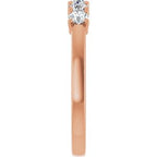 Sculptural Five-Stone Anniversary Band