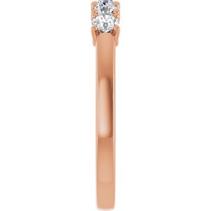 Sculptural Five-Stone Anniversary Band
