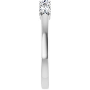 Sculptural Five-Stone Anniversary Band