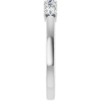 Sculptural Five-Stone Anniversary Band