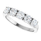 Sculptural Five-Stone Anniversary Band