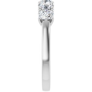 Sculptural Five-Stone Anniversary Band