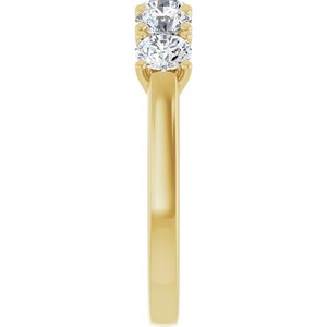 Sculptural Five-Stone Anniversary Band