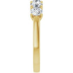 Sculptural Five-Stone Anniversary Band
