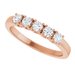 Sculptural Five-Stone Anniversary Band