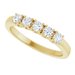 Sculptural Five-Stone Anniversary Band
