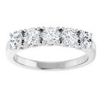 Sculptural Five-Stone Anniversary Band