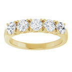 Sculptural Five-Stone Anniversary Band