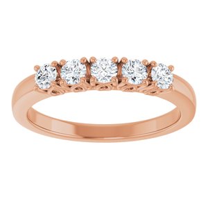 Sculptural Five-Stone Anniversary Band