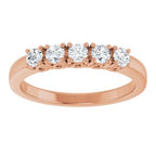Sculptural Five-Stone Anniversary Band