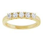 Sculptural Five-Stone Anniversary Band