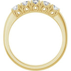 Sculptural Five-Stone Anniversary Band