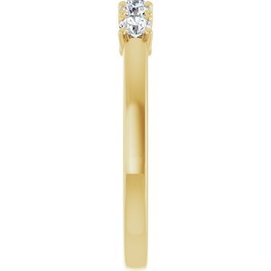Sculptural Five-Stone Anniversary Band