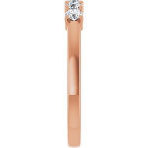 Sculptural Five-Stone Anniversary Band
