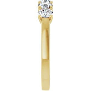 Sculptural Five-Stone Anniversary Band